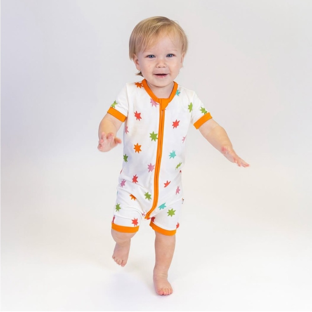 Bumbunny short zip bamboo romper New Sz 3T